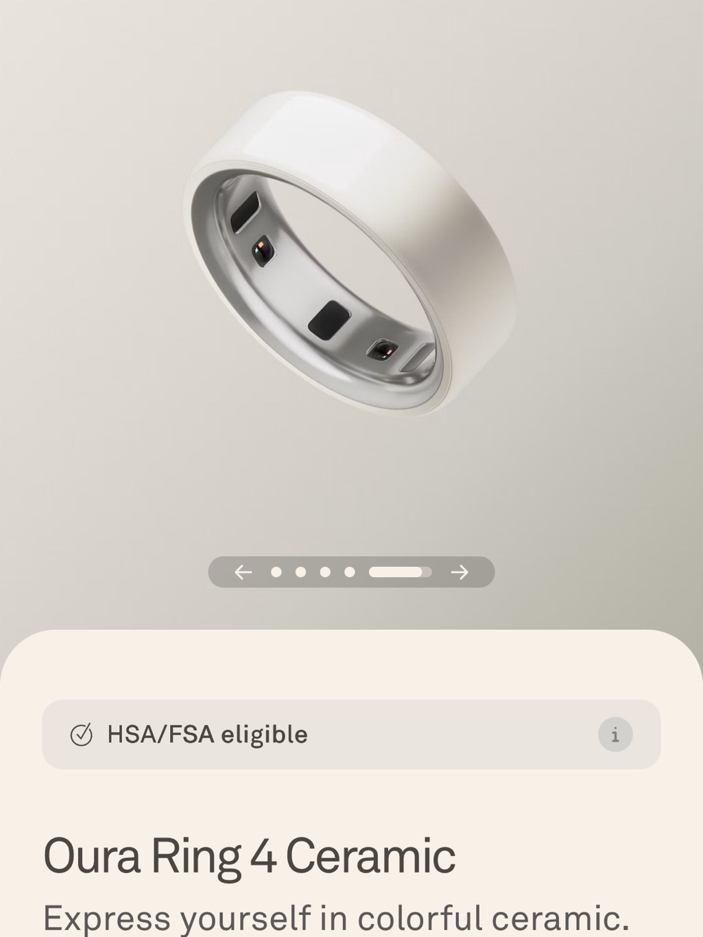 Oura Ceramic Ring White